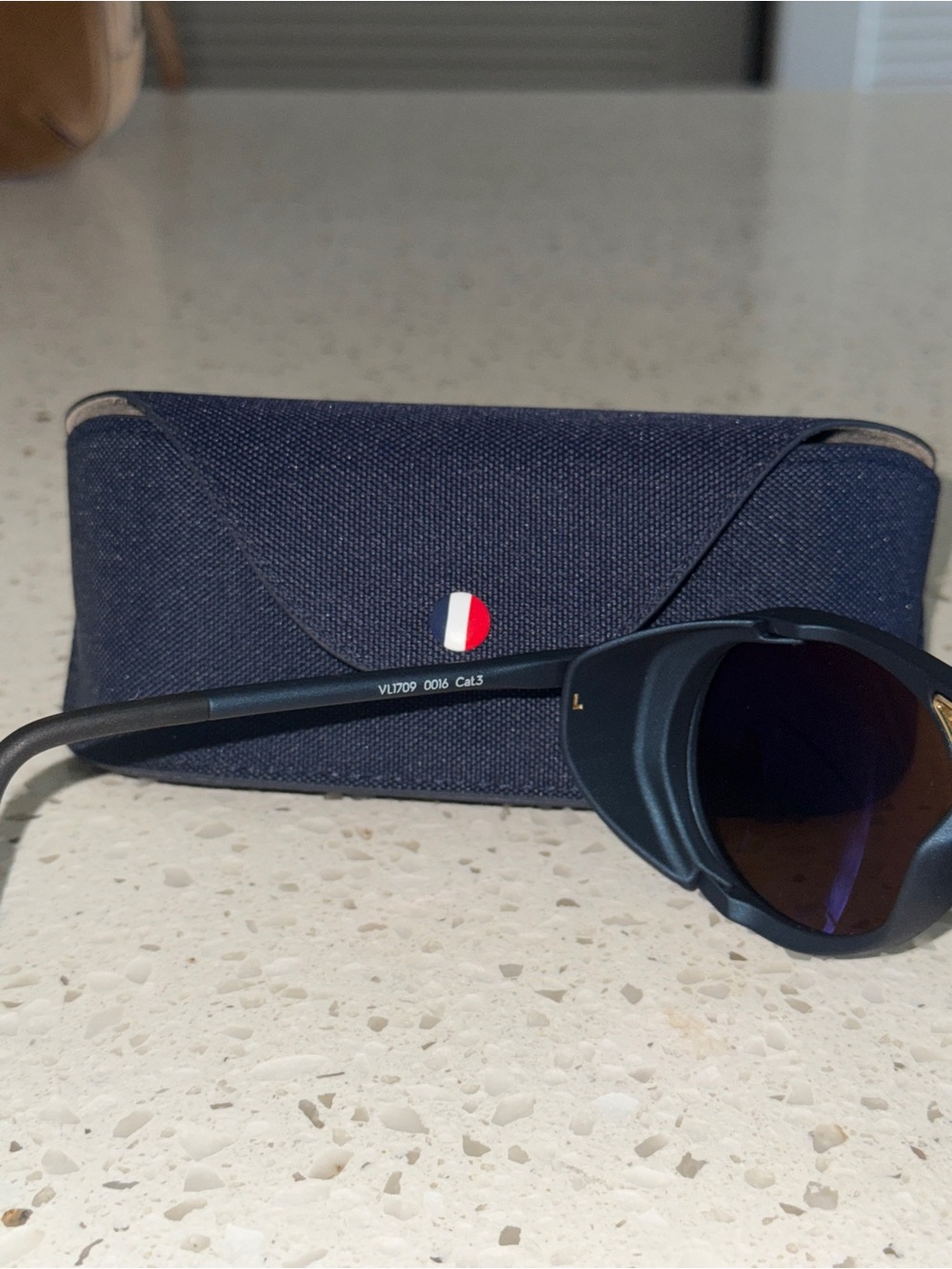 Vuarnet Navy Frame Sunglasses with Brown Lenses - Picture 4 of 4